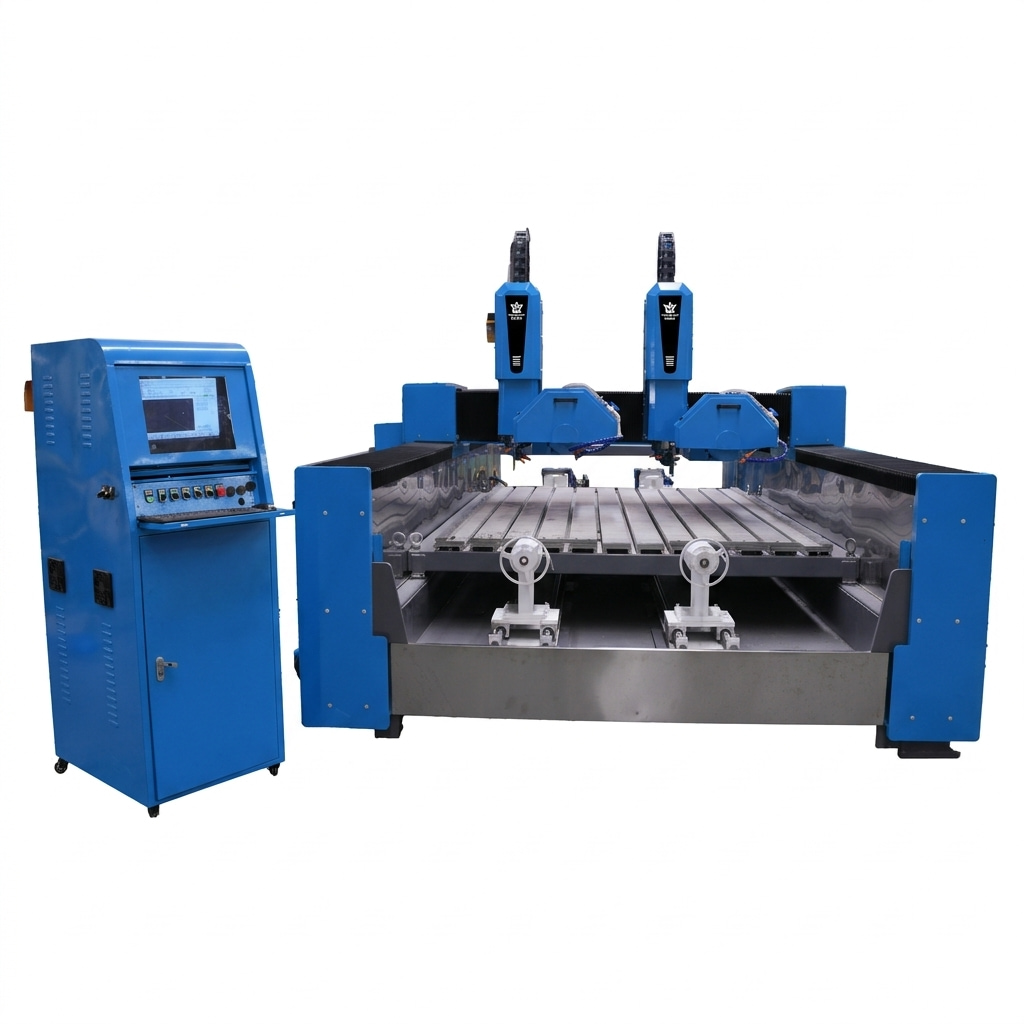 Integrated Stone Cutting and Carving Machine